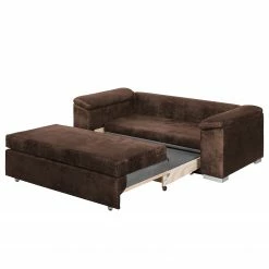 Mooved Canapé convertible Latina - Aspect cuir vieilli - Marron foncé - Largeur : 170 cm -loftscape Boutique 1000034583 211221 092049000105 DETAILS P000000001000034583
