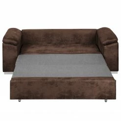 Mooved Canapé convertible Latina - Aspect cuir vieilli - Marron foncé - Largeur : 170 cm -loftscape Boutique 1000034583 211221 092049000127 DETAILS P000000001000034583
