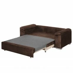 Mooved Canapé convertible Latina - Aspect cuir vieilli - Marron foncé - Largeur : 170 cm -loftscape Boutique 1000034583 211221 09204900061 DETAILS P000000001000034583