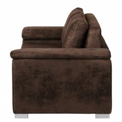 Mooved Canapé convertible Latina - Aspect cuir vieilli - Marron foncé - Largeur : 170 cm -loftscape Boutique 1000034583 211221 09204900083 DETAILS P000000001000034583