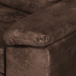 Mooved Canapé convertible Latina - Aspect cuir vieilli - Marron foncé - Largeur : 170 cm -loftscape Boutique 1000034583 211221 092050000171 DETAILS P000000001000034583