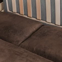 Mooved Canapé convertible Latina - Aspect cuir vieilli - Marron foncé - Largeur : 170 cm -loftscape Boutique 1000034583 211221 092050000182 DETAILS P000000001000034583