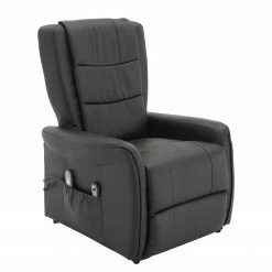 Modoform Fauteuil de relaxation Nesna - Cuir véritable / Imitation cuir - Noir -loftscape Boutique 1000035467 190412 14282400004 GALLERYIMAGES P000000001000035467