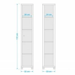 Fredriks Vitrine Winnipeg I - Avec éclairage LED - Verre transparent / Blanc -loftscape Boutique 1000036223 190621 12570100002 GALLERYIMAGES P000000001000036223