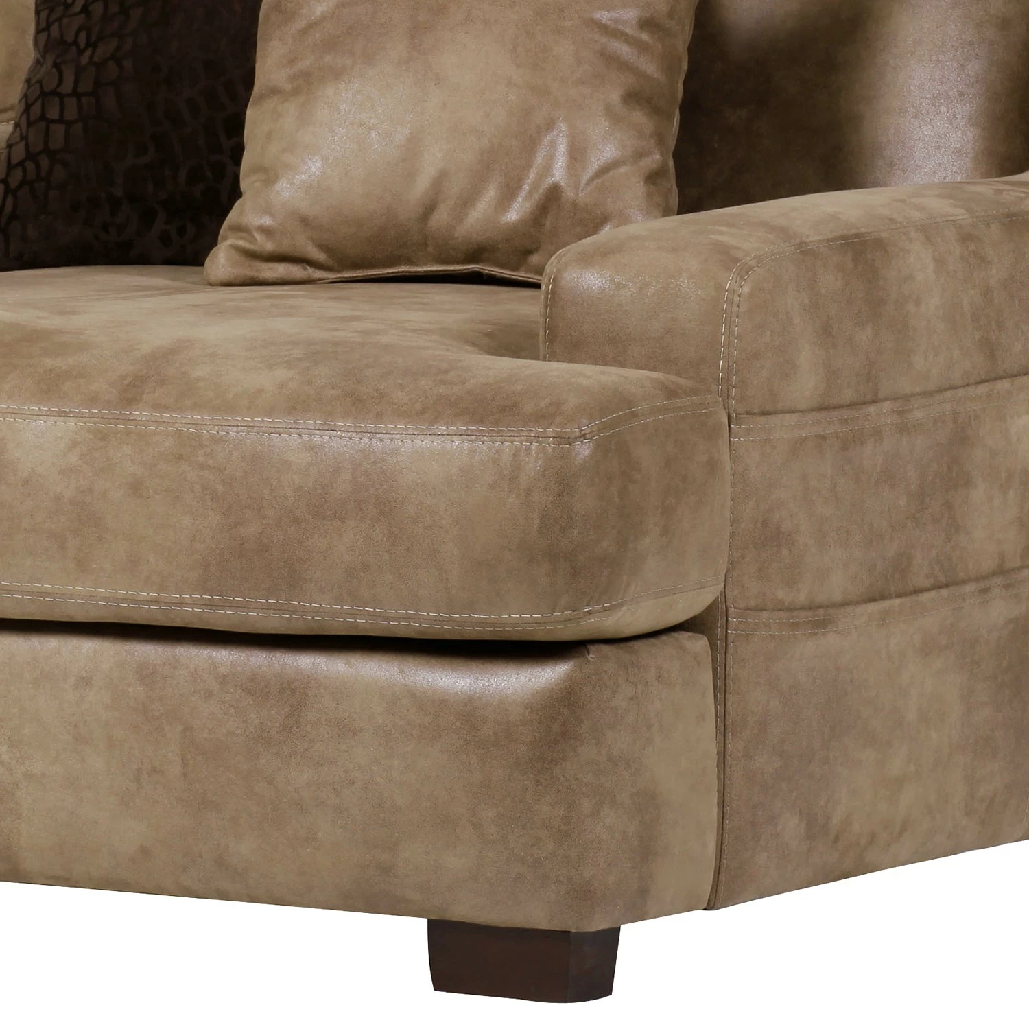 Red Living Grand fauteuil à oreilles Dream - Microfibre marron 7 Red Living Grand fauteuil à oreilles Dream - Microfibre marron – Image 5