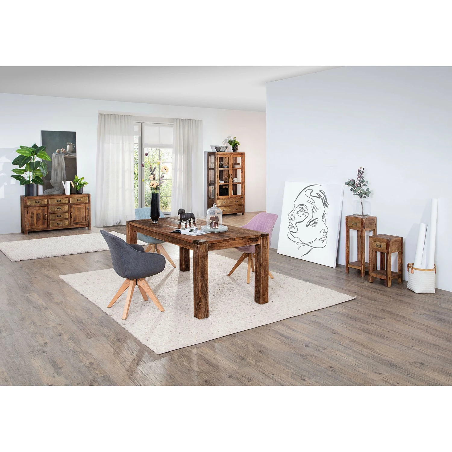 Ars manufacti Console d'appoint Pintage - Manguier massif - Teinté et verni 4 Ars manufacti Console d'appoint Pintage - Manguier massif - Teinté et verni – Image 2