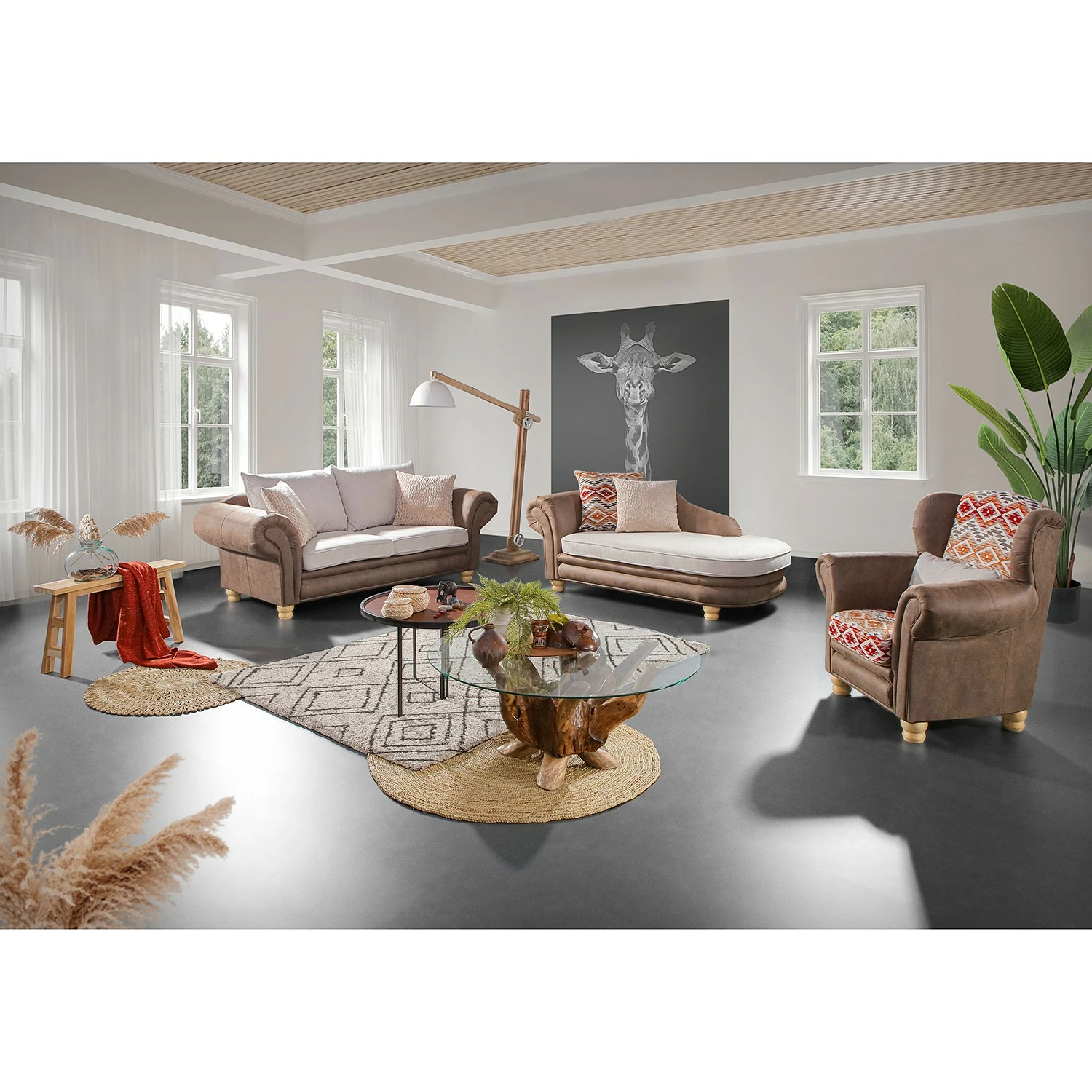 Red Living Table basse Nootka - Teck massif ancien 4 Red Living Table basse Nootka - Teck massif ancien – Image 2