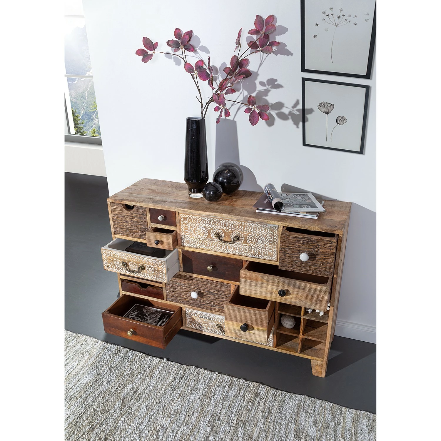 Ars manufacti Commode Curenna I - Manguier partiellement massif - Manguier / Marron 6 Ars manufacti Commode Curenna I - Manguier partiellement massif - Manguier / Marron – Image 4