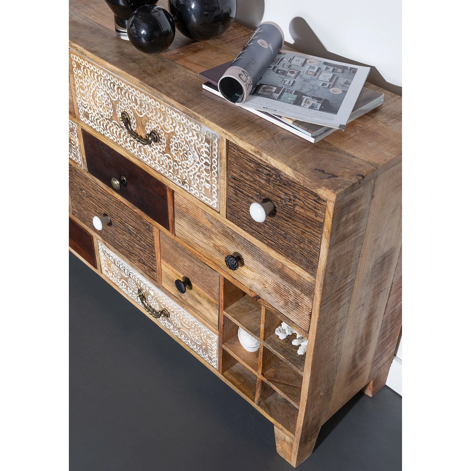 Ars manufacti Commode Curenna I - Manguier partiellement massif - Manguier / Marron 10 Ars manufacti Commode Curenna I - Manguier partiellement massif - Manguier / Marron – Image 8