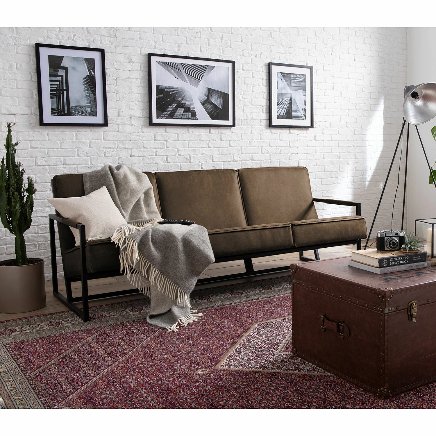 Ars manufacti Canapé Rhode (3 places) - Gris marron 5 Ars manufacti Canapé Rhode (3 places) - Gris marron – Image 3