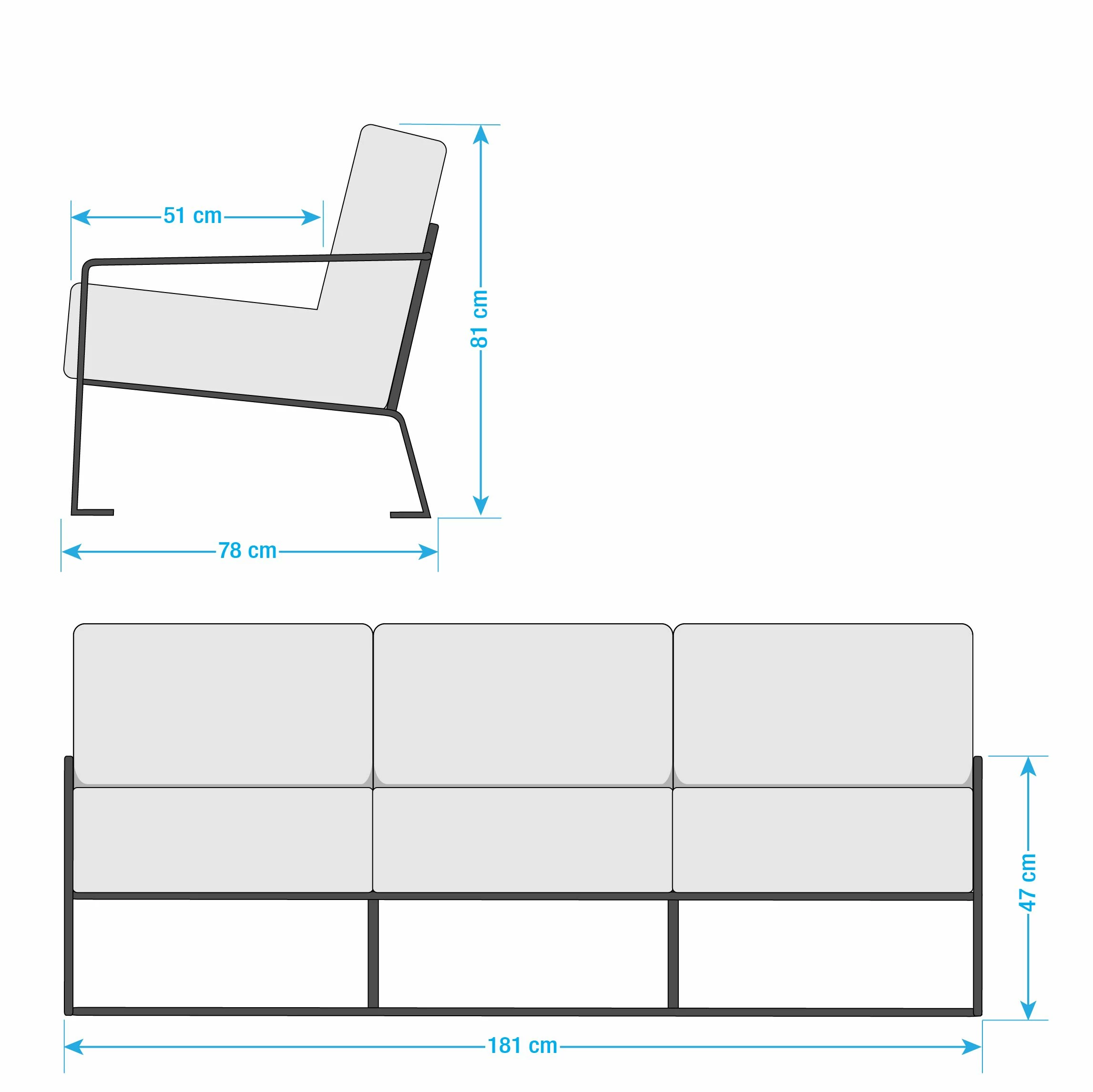 Ars manufacti Canapé Voda I (3 places) - Basalte 11 Ars manufacti Canapé Voda I (3 places) - Basalte – Image 9