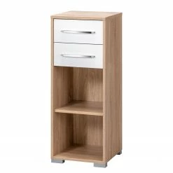 Etagère à dossier Merit - Imitation chêne de Sonoma / Blanc brillant