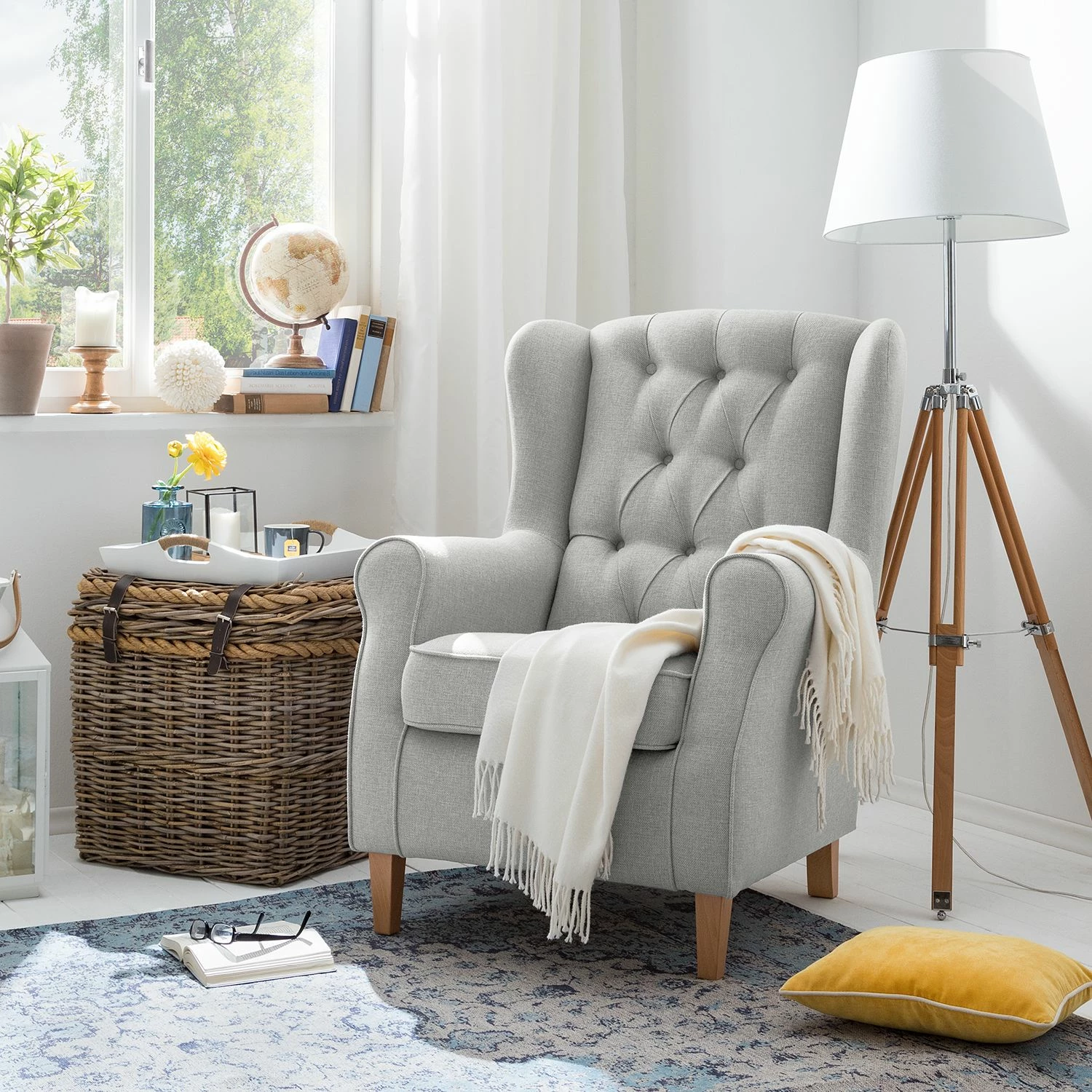 Maison Belfort Fauteuil à oreilles Luro - Granit 4 Maison Belfort Fauteuil à oreilles Luro - Granit – Image 2