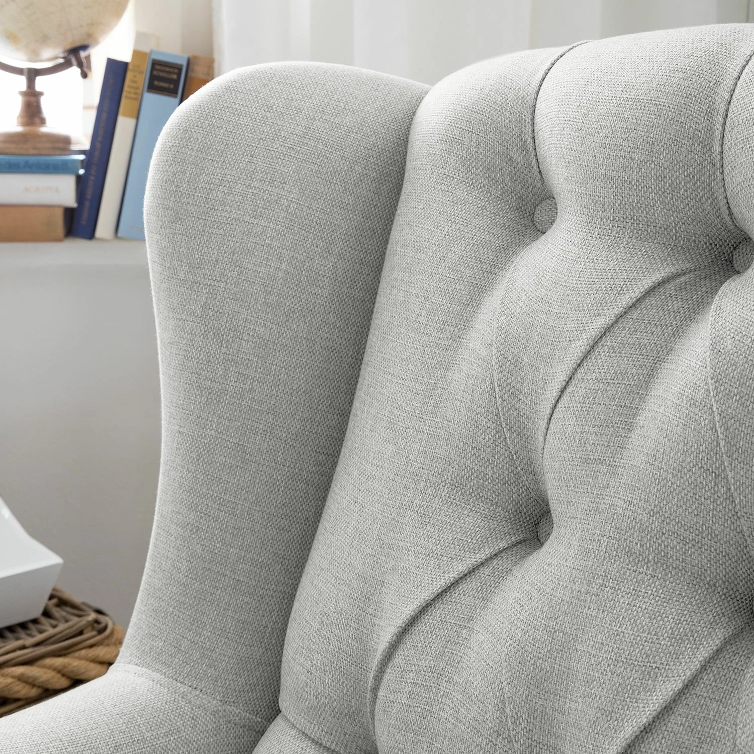 Maison Belfort Fauteuil à oreilles Luro - Granit 9 Maison Belfort Fauteuil à oreilles Luro - Granit – Image 7