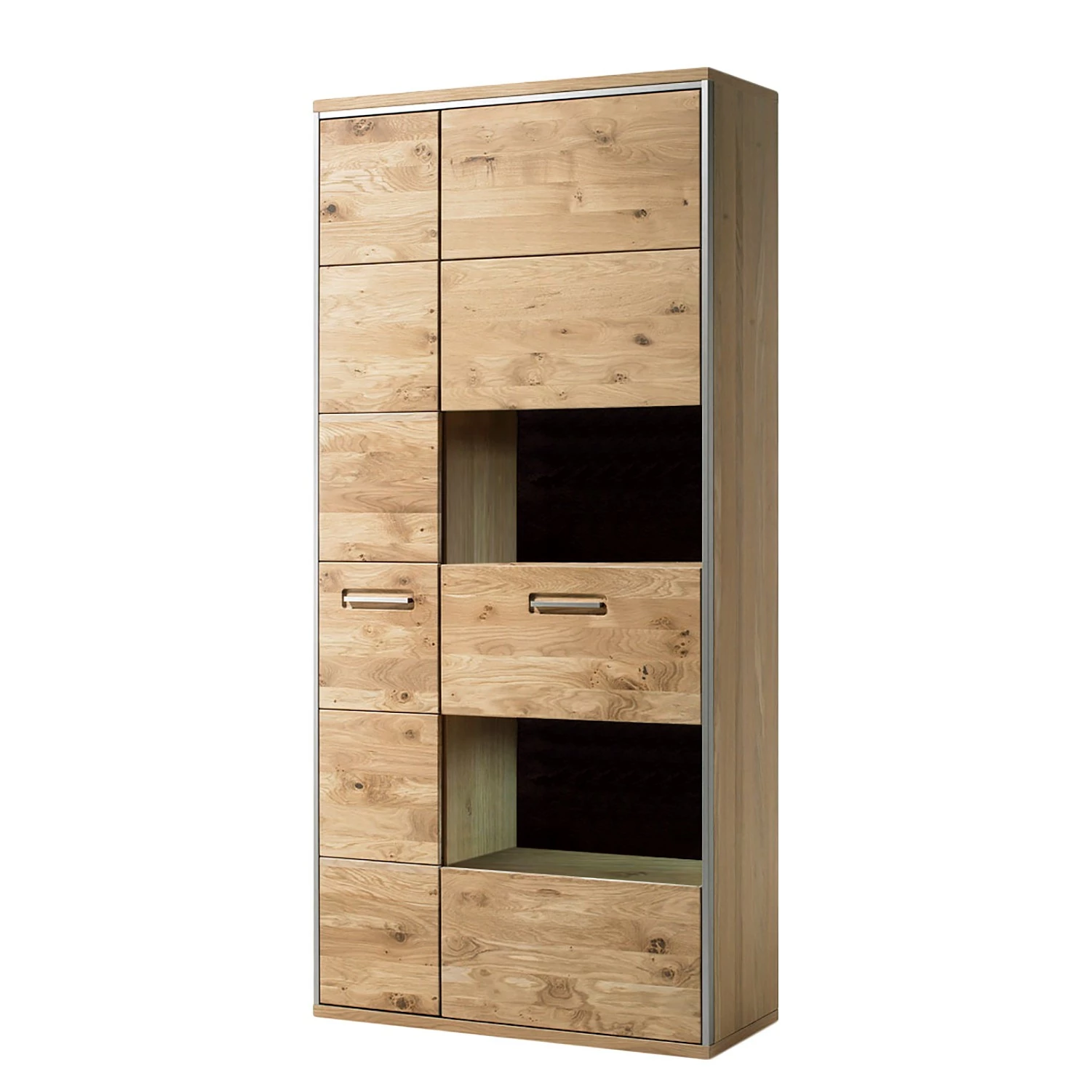 Ars Natura Armoire vitrine Lopburi - Chêne bianco partiellement massif / Ardoise 3 Ars Natura Armoire vitrine Lopburi - Chêne bianco partiellement massif / Ardoise