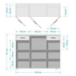 Loftscape Buffet haut Arco I - Blanc brillant / Gris 14 Loftscape Buffet haut Arco I - Blanc brillant / Gris -loftscape Boutique 1000064114 180720 11024501 GALLERYIMAGES P000000001000064114