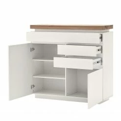 Fredriks Commode Roble I - éclairage inclus - Blanc mat / Placage en chêne sauvage massif 14 Fredriks Commode Roble I - éclairage inclus - Blanc mat / Placage en chêne sauvage massif -loftscape Boutique 1000064534 200811 13581700732 DETAILS P000000001000064534