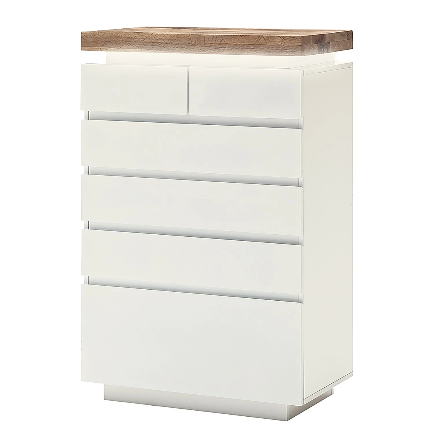 Fredriks Commode Roble II - Avec éclairage inclus - Chêne / Blanc mat 3 Fredriks Commode Roble II - Avec éclairage inclus - Chêne / Blanc mat