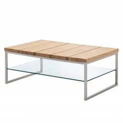 Ars Natura Table basse Envie - Chêne à nœuds / Acier inoxydable