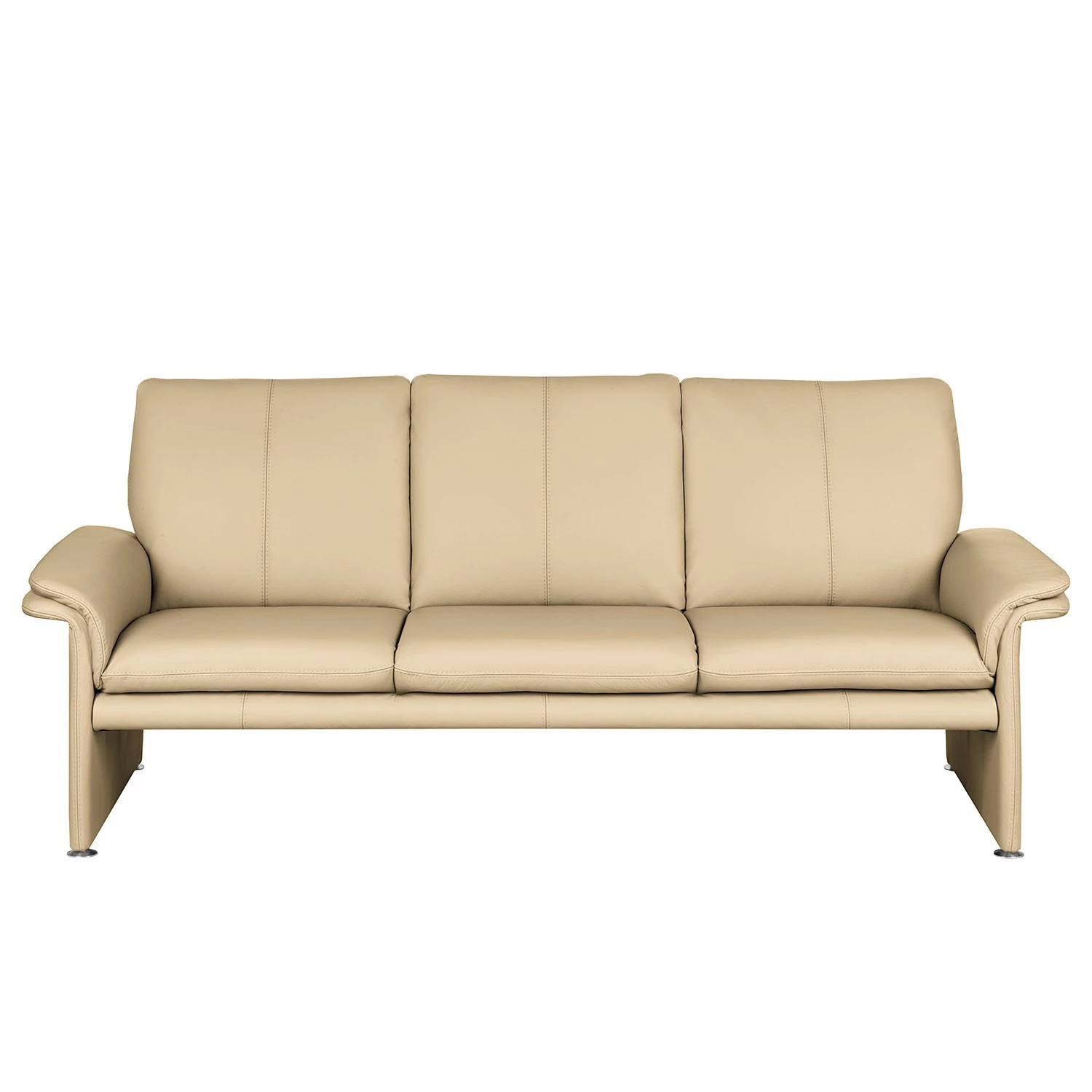 Canapé Capri (3 places) - Cuir Mabel: Beige 4 Canapé Capri (3 places) - Cuir Mabel: Beige – Image 2