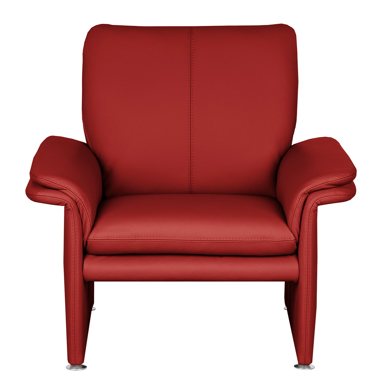 Fauteuil Capri - Cuir Mabel: Rouge 4 Fauteuil Capri - Cuir Mabel: Rouge – Image 2