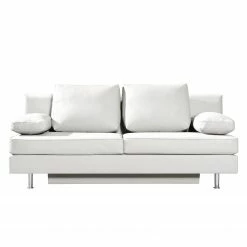 Roomscape Canapé convertible Emmanuela - Cuir véritable blanc -loftscape Boutique 1000083984 180808 12302686 GALLERYIMAGES P000000001000083984