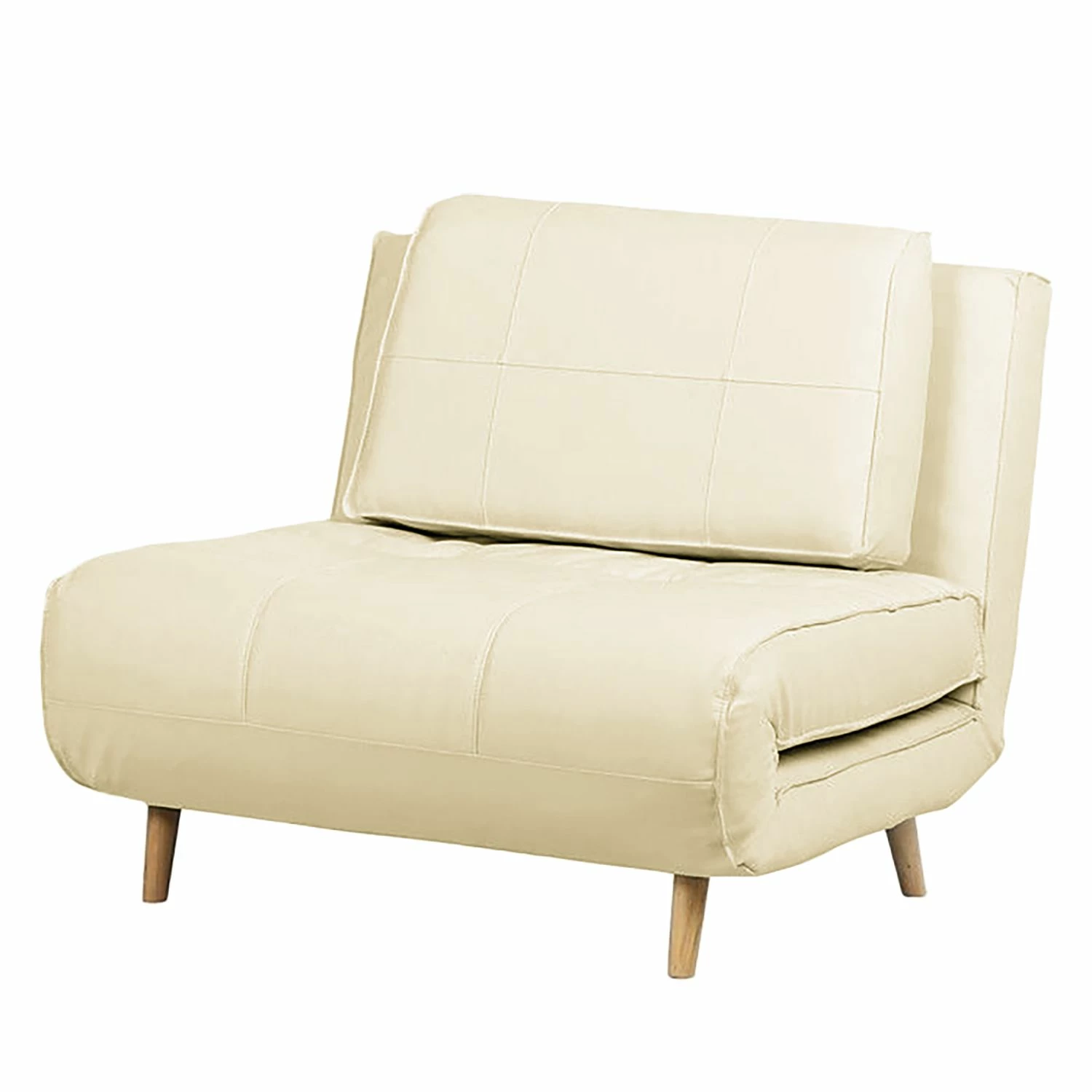 Mørteens Fauteuil convertible Rovigo - Imitation cuir - Crème 3 Mørteens Fauteuil convertible Rovigo - Imitation cuir - Crème