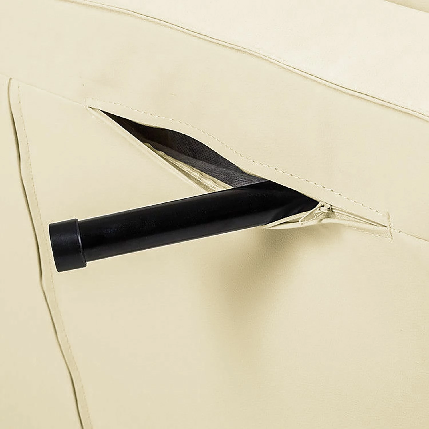 Mørteens Fauteuil convertible Rovigo - Imitation cuir - Crème 12 Mørteens Fauteuil convertible Rovigo - Imitation cuir - Crème – Image 10