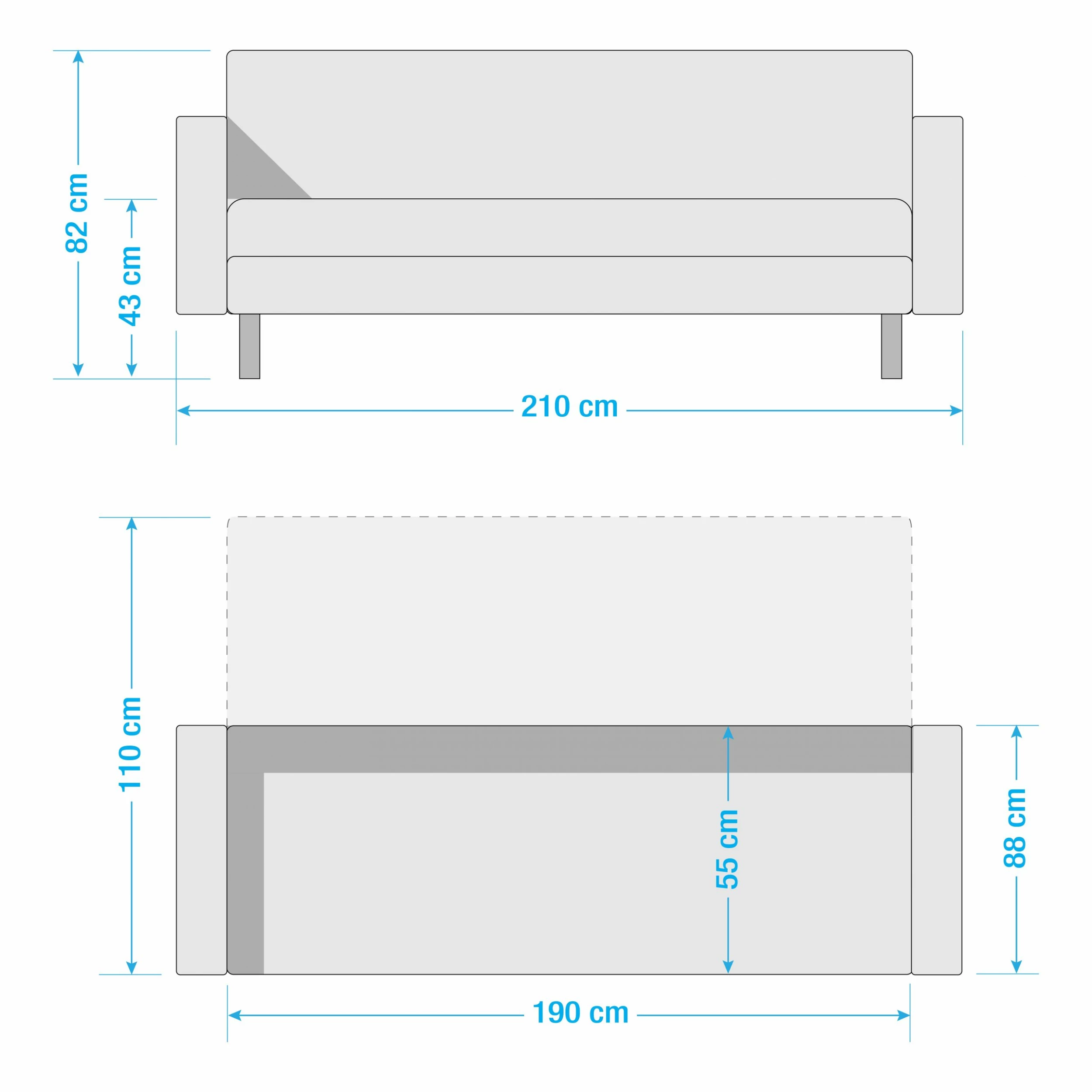 Mørteens Canapé convertible Daru I - Tissu Nims: Gris menthe 15 Mørteens Canapé convertible Daru I - Tissu Nims: Gris menthe – Image 13