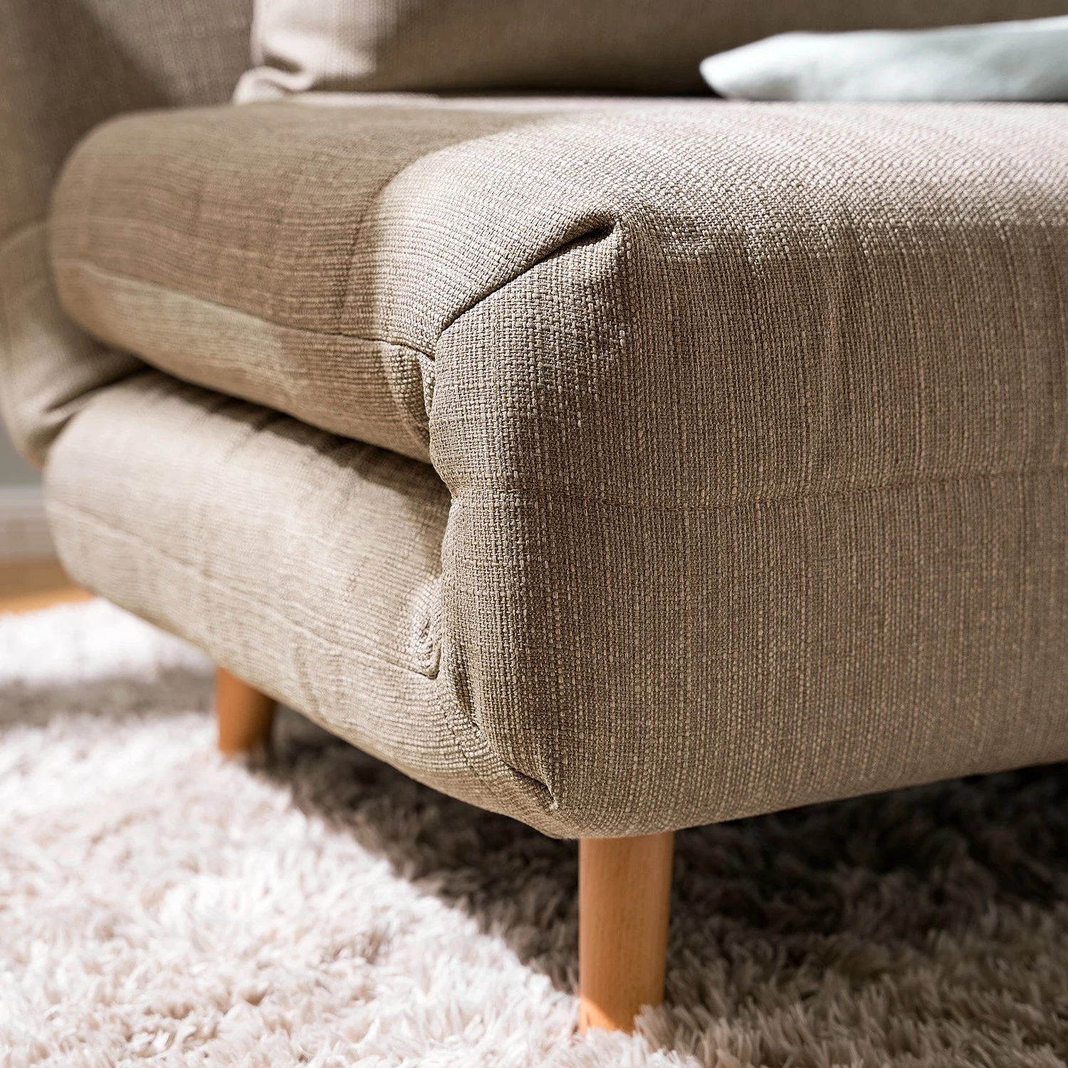 Mørteens Fauteuil convertible Ösmo -Tissu - Gris sable 14 Mørteens Fauteuil convertible Ösmo -Tissu - Gris sable – Image 12