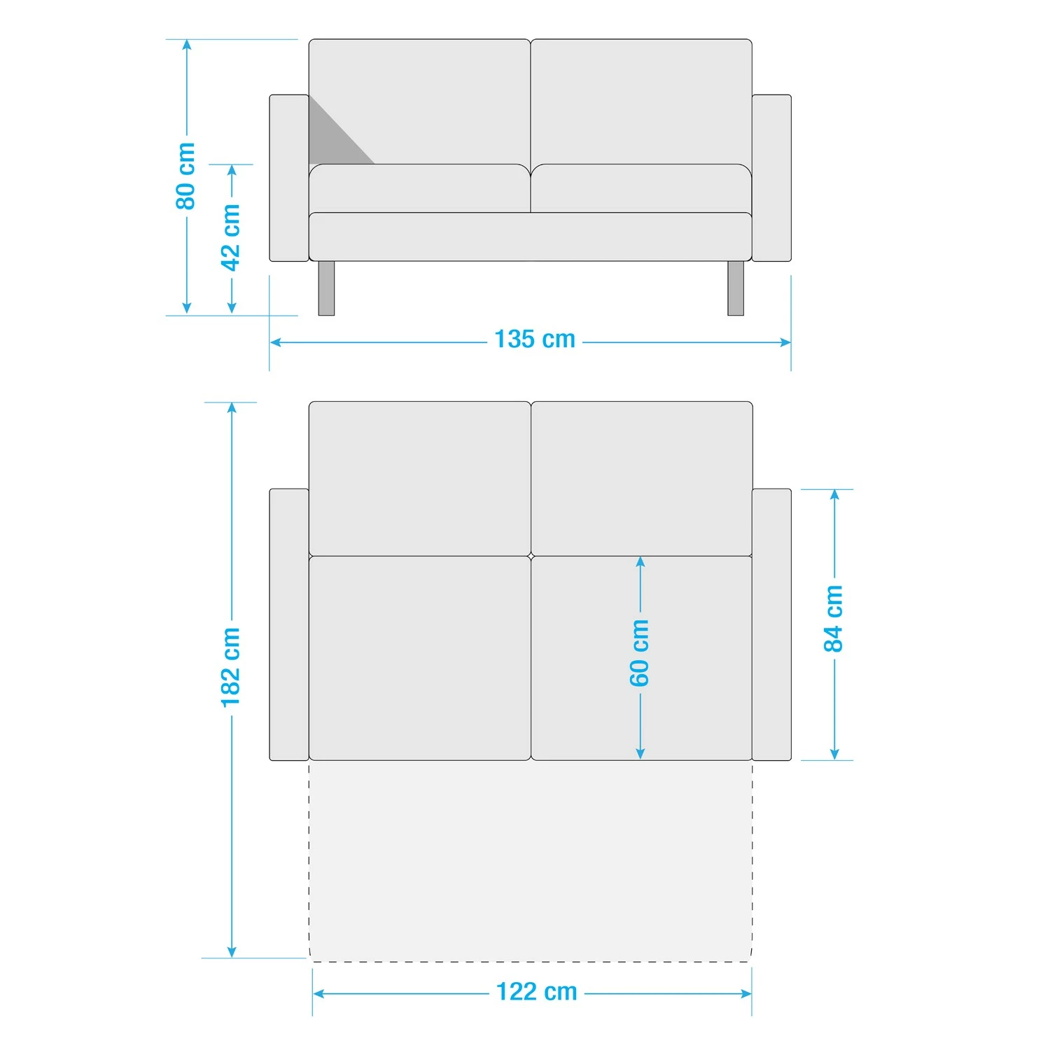 Mørteens Canapé convertible Morten - Tissu Nims: Gris foncé 29 Mørteens Canapé convertible Morten - Tissu Nims: Gris foncé – Image 27