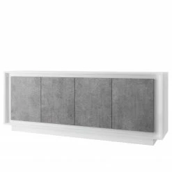 LC Spa Buffet Forenza - Imitation béton / Blanc