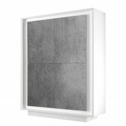 LC Spa Buffet haut Forenza - Imitation béton / Blanc