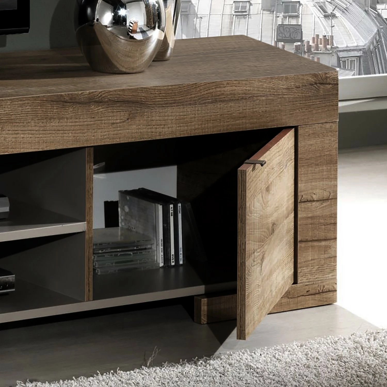 LC Spa Meuble TV Milano LC - Imitation chêne foncé 7 LC Spa Meuble TV Milano LC - Imitation chêne foncé – Image 5