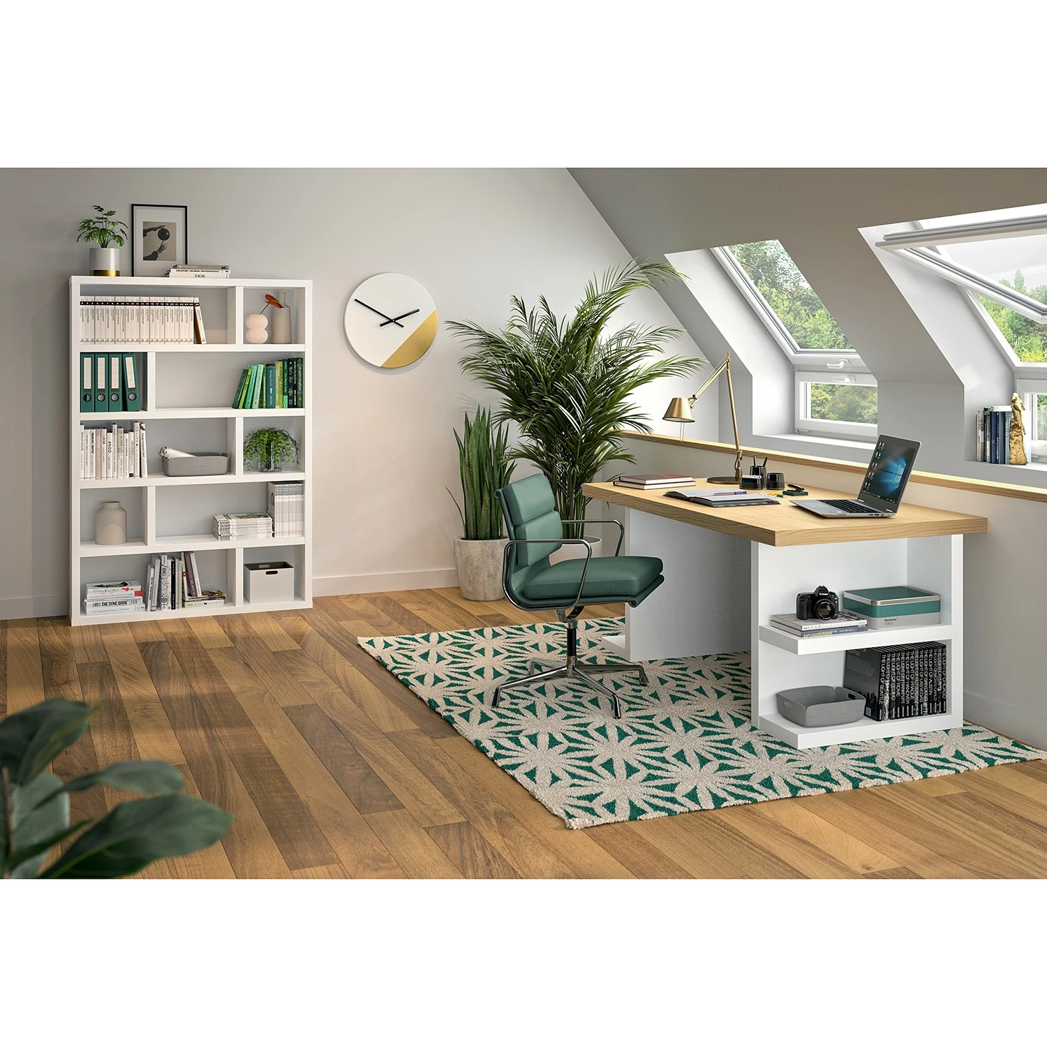 Temahome Étagère Dublin - Imitation béton - Blanc - Hauteur : 173 cm 6 Temahome Étagère Dublin - Imitation béton - Blanc - Hauteur : 173 cm – Image 4