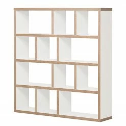 Temahome Étagère Berlin - Blanc mat - Blanc / Marron clair - 150 x 159 cm