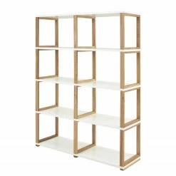 Tenzo Étagère Art II - Partiellement en chêne massif - Blanc - 8