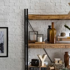 Wolf-Möbel Étagère Iron I - Manguier massif / Fer -loftscape Boutique 1000104113 191024 17544300017 MOOD DETAILS P000000001000104113 mood