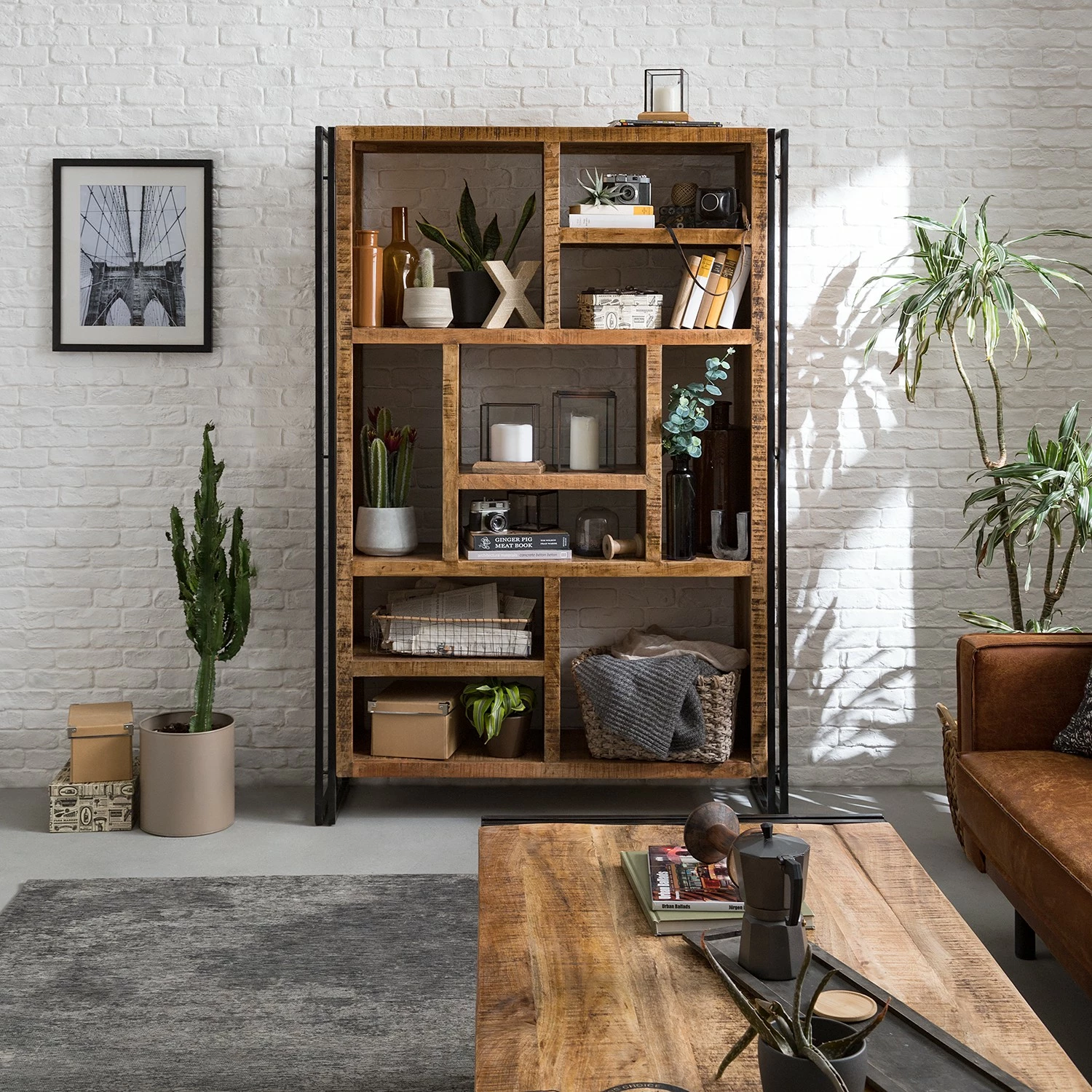 Wolf-Möbel Étagère Iron II - Manguier massif / Fer 5 Wolf-Möbel Étagère Iron II - Manguier massif / Fer – Image 3