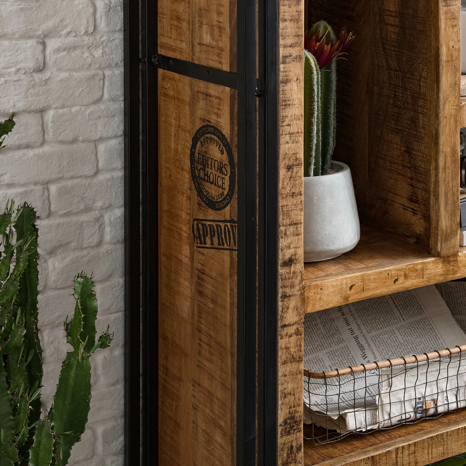 Wolf-Möbel Étagère Iron II - Manguier massif / Fer 9 Wolf-Möbel Étagère Iron II - Manguier massif / Fer – Image 7