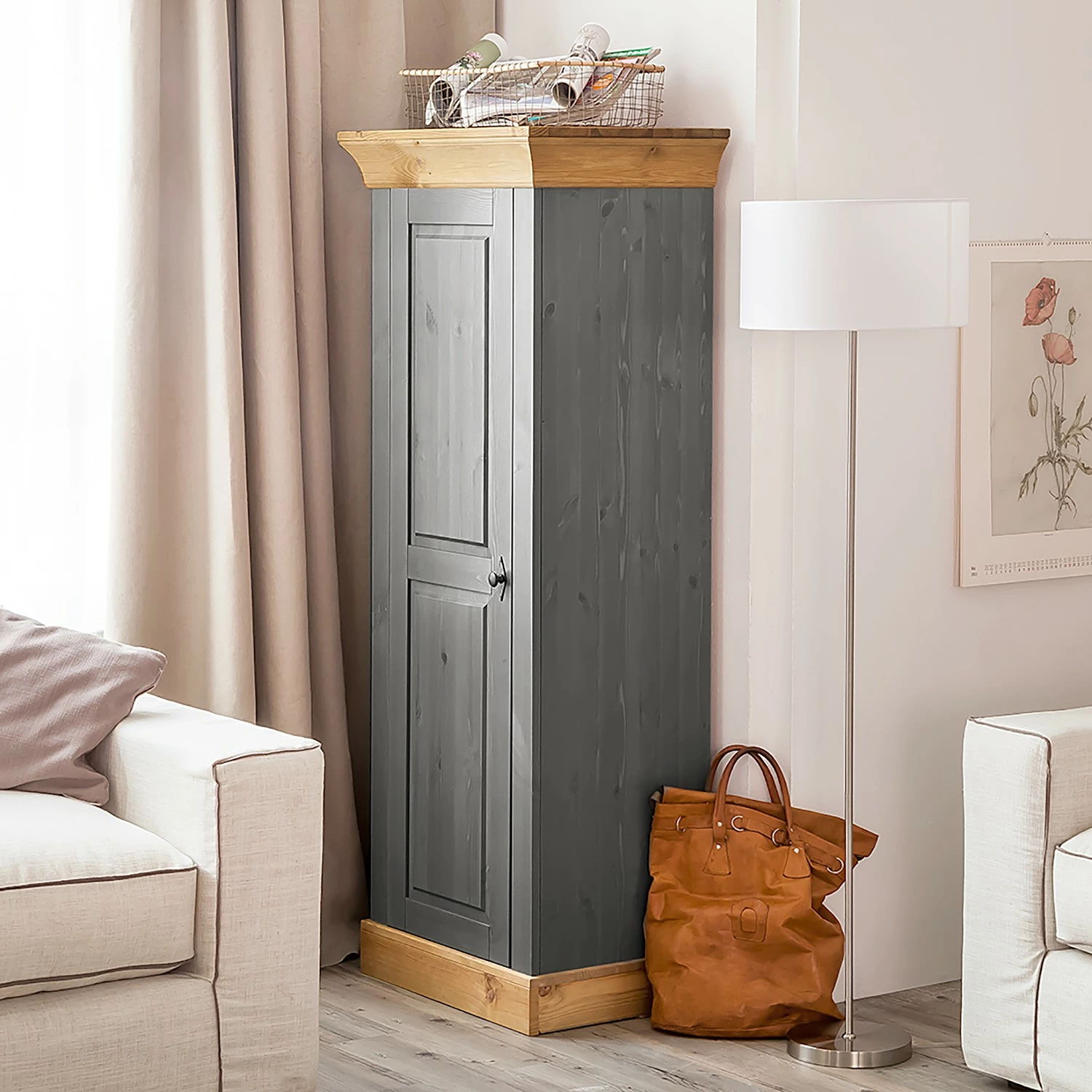Maison Belfort Armoire Bergen - Epicéa gris / Epicéa lessivé 4 Maison Belfort Armoire Bergen - Epicéa gris / Epicéa lessivé – Image 2