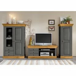 Maison Belfort Meuble TV Bergen - 3 éléments - Pin massif - Epicéa gris / Epicéa lessivé