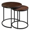 Ars manufacti Tables d’appoint Marias (lot de 2) - Noyer / Noir -loftscape Boutique 1000111505 180920 13474901 IMAGE P000000001000111505