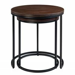 Ars manufacti Tables d’appoint Marias (lot de 2) - Noyer / Noir -loftscape Boutique 1000111505 180920 13474903 GALLERYIMAGES P000000001000111505