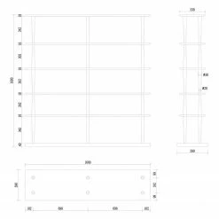 Mørteens Etagère Lindholm IV - Blanc - 160 x 168 cm 31 Mørteens Etagère Lindholm IV - Blanc - 160 x 168 cm -loftscape Boutique 1000113304 190925 13055700007 SKETCH DETAILS P000000001000113304 sketch