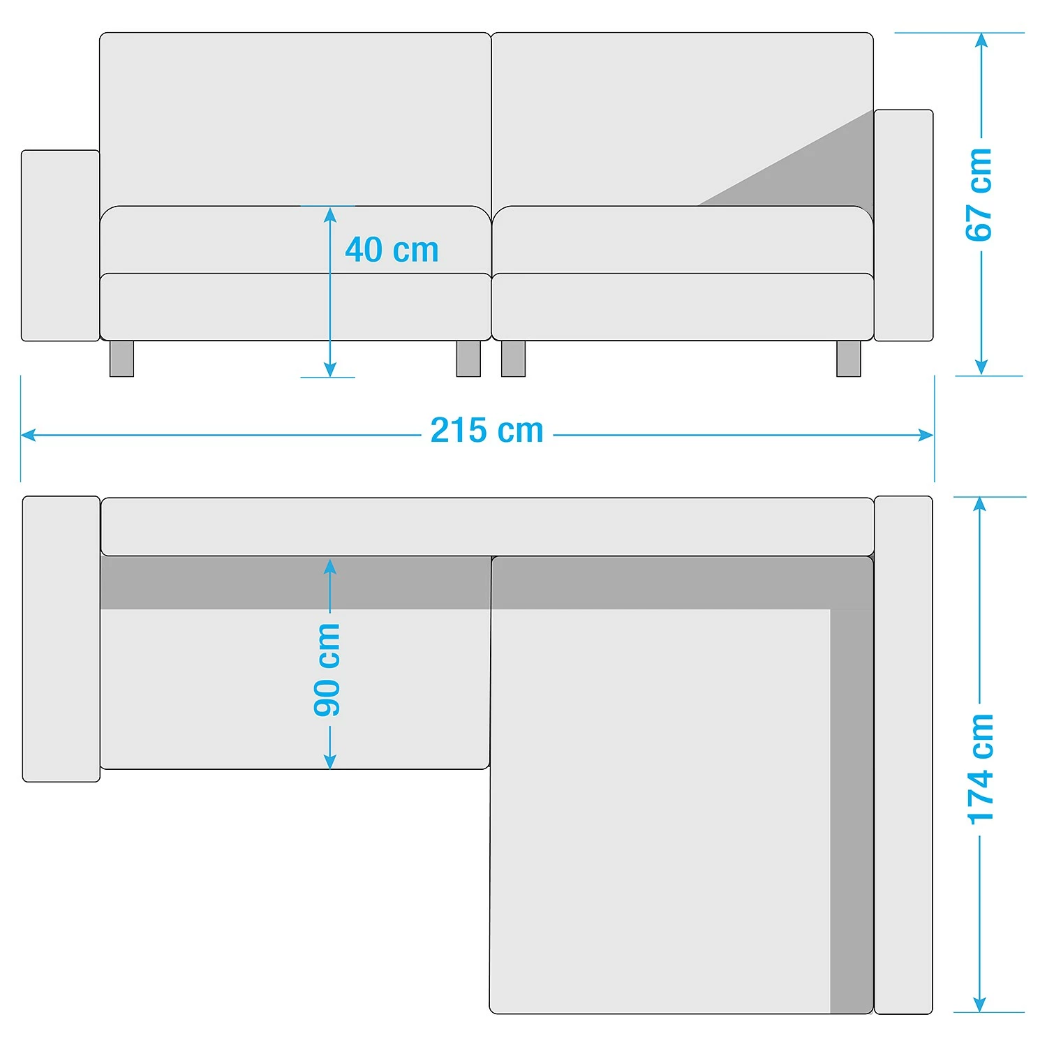 Fredriks Canapé d'angle Arimo - Méridienne longue à droite (vue de face) - Sans repose-pieds 27 Fredriks Canapé d'angle Arimo - Méridienne longue à droite (vue de face) - Sans repose-pieds – Image 25