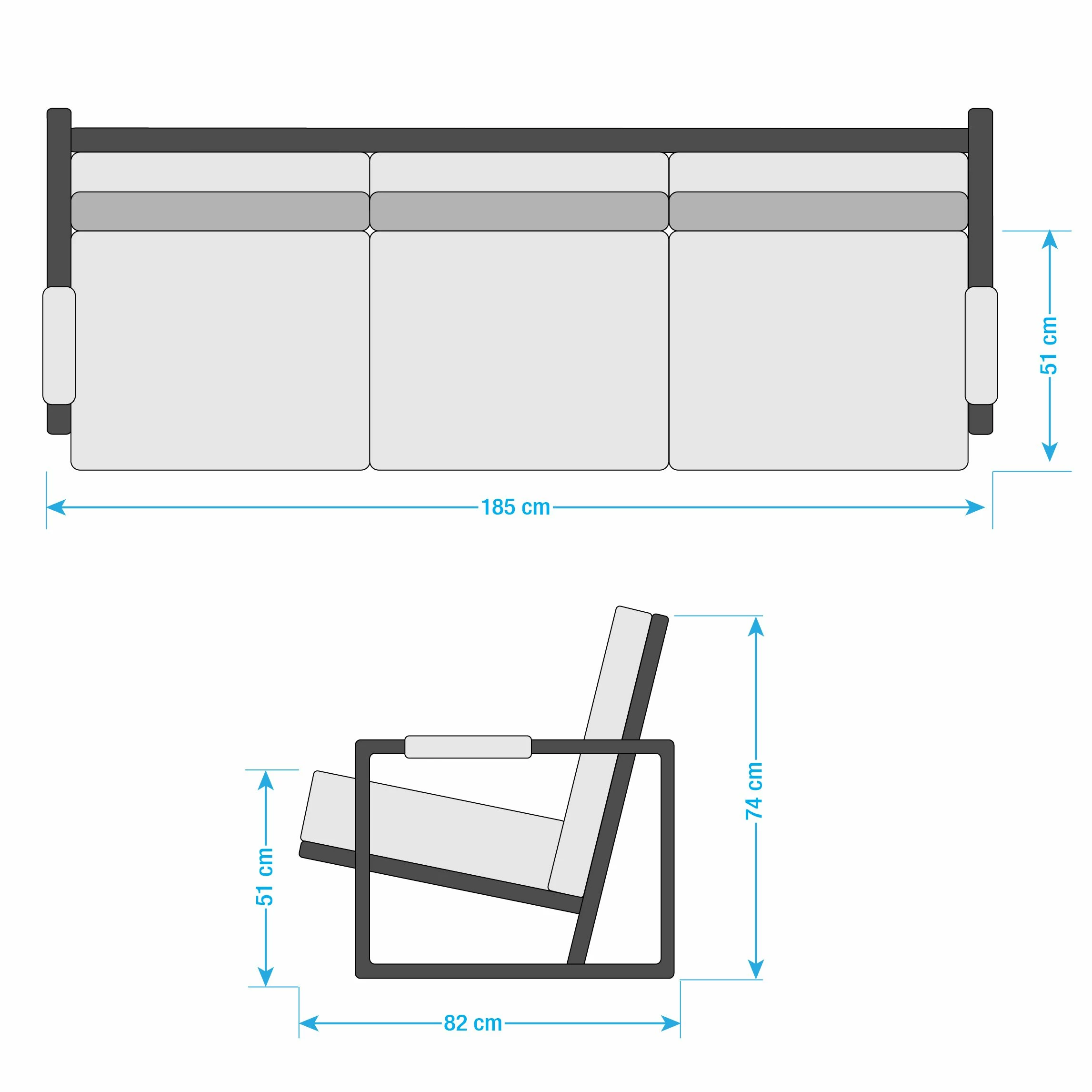 Ars manufacti Ensemble de salon Manchester IV (3-2-1) - Gris 15 Ars manufacti Ensemble de salon Manchester IV (3-2-1) - Gris – Image 13
