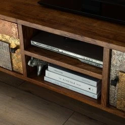 Wolf-Möbel Meuble TV Orient - Acacia massif / Métal - Multicolore 30 Wolf-Möbel Meuble TV Orient - Acacia massif / Métal - Multicolore -loftscape Boutique 1000114118 200630 10584600004 DETAILS P000000001000114118