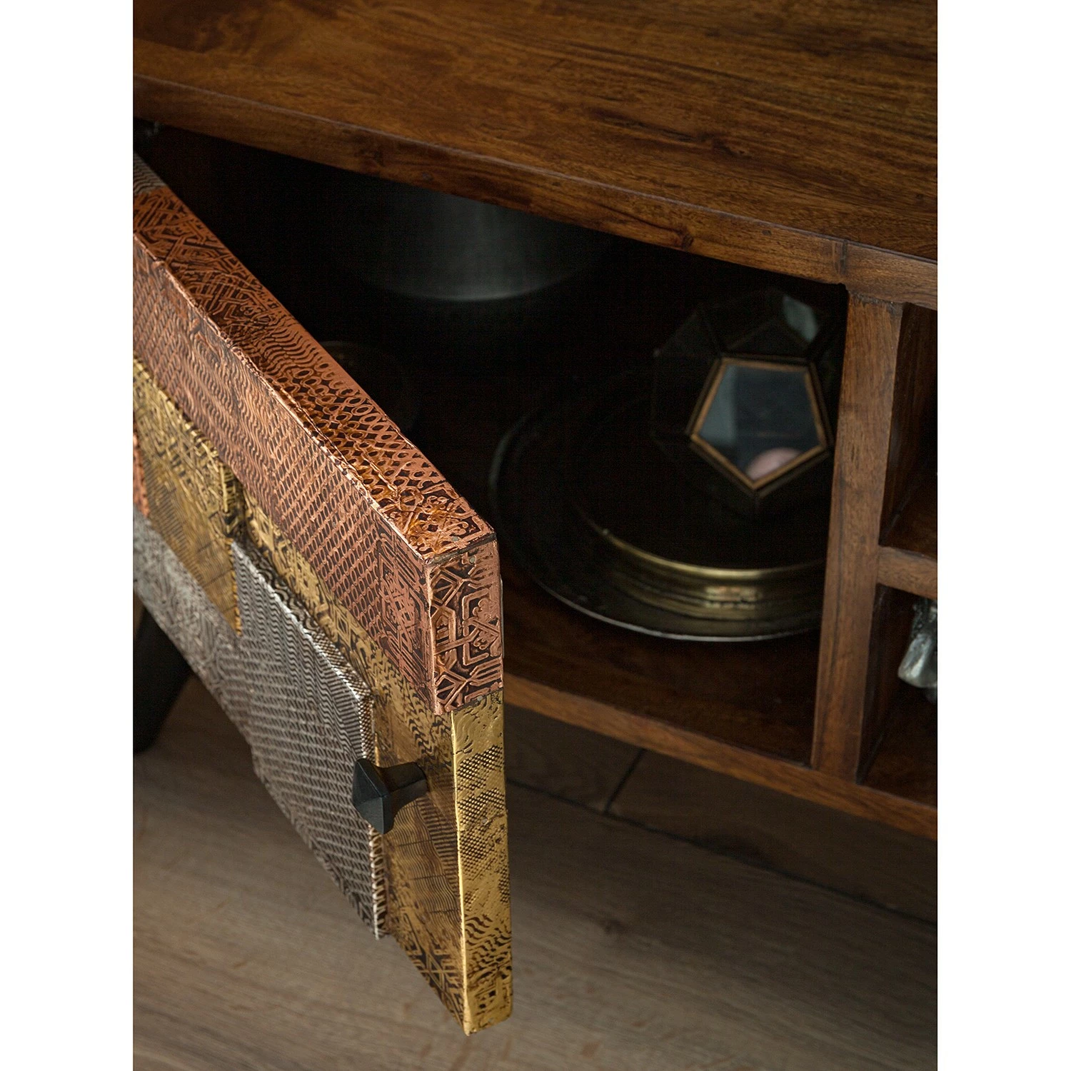 Wolf-Möbel Meuble TV Orient - Acacia massif / Métal - Multicolore 19 Wolf-Möbel Meuble TV Orient - Acacia massif / Métal - Multicolore – Image 17