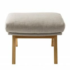 Studio Copenhagen Pouf repose-pieds Hepburn I - Tissu Milan : Beige - Chêne foncé -loftscape Boutique 1000114796 180716 174400100 GALLERYIMAGES P000000001000114796